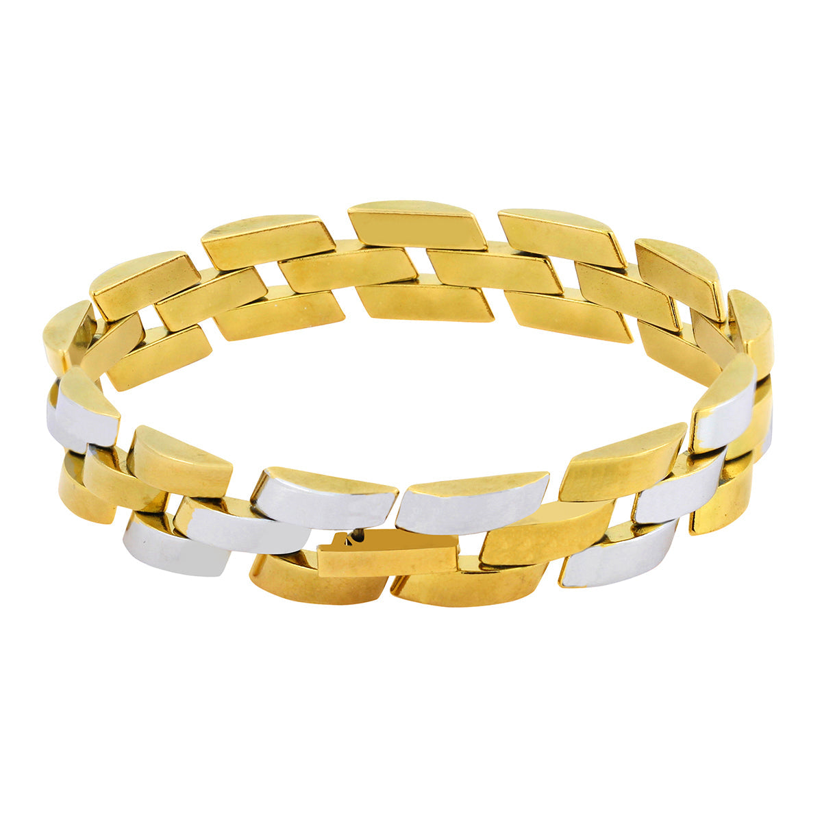 Surgical Stainless Steel 18K Gold Rhodium Plated Bracelet Men