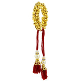 Handcrafted Antique Red Thread Gold Pearl Cz Bracelet For Kids Girls