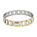 Italian 316L Stainless Steel 18K Gold Plated Bracelet For Men