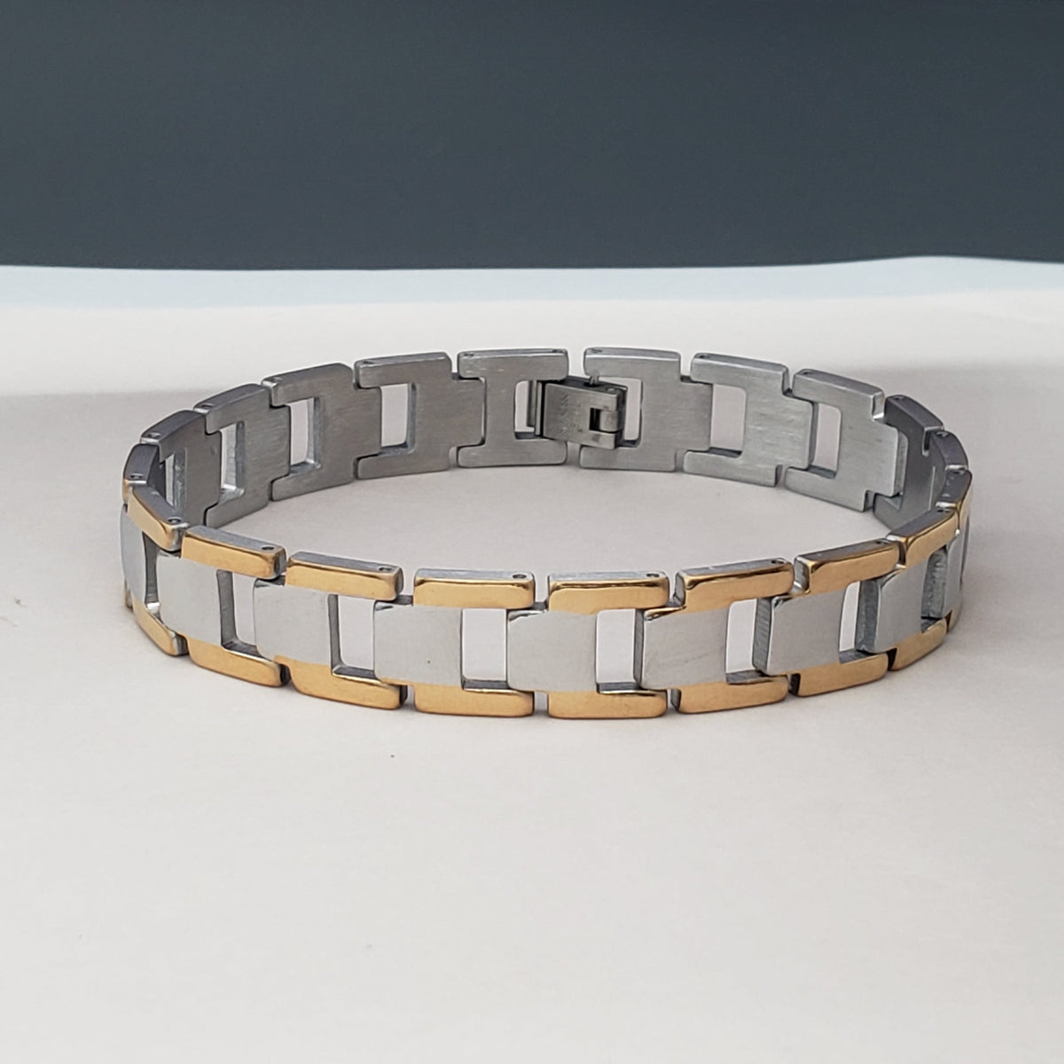 Italian 316L Stainless Steel 18K Gold Plated Bracelet For Men