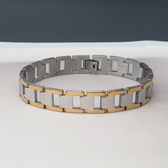 Italian 316L Stainless Steel 18K Gold Plated Bracelet For Men