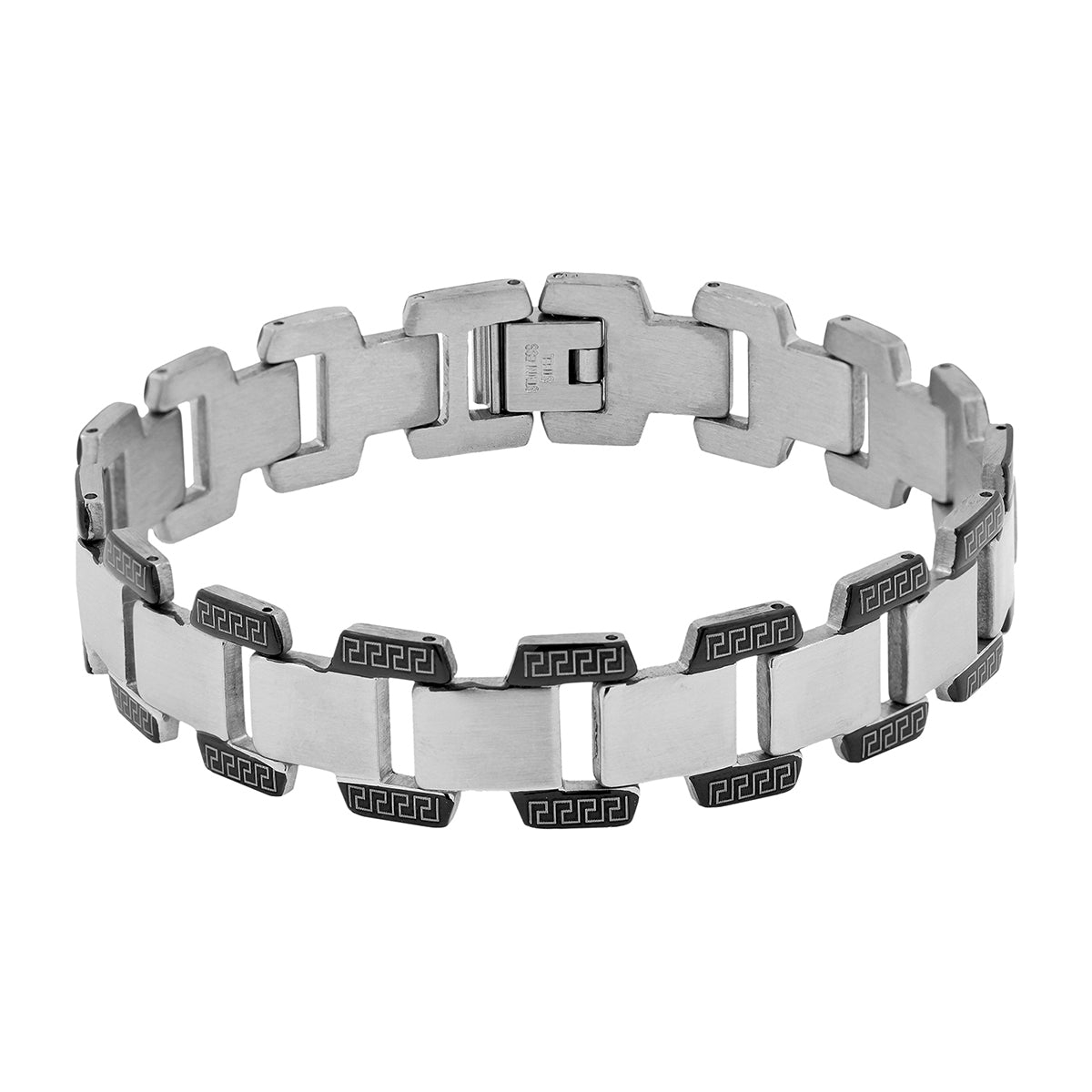 Italian 316L Stainless Steel Black Plated Bracelet For Men