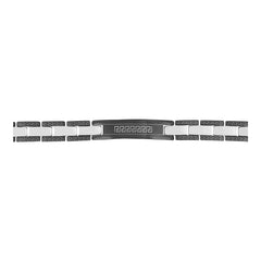 Italian Biker Id Stainless Steel Black Border Pt. Bracelet For Boy Men