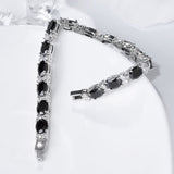 Tennis Black Cubic Zirconia American Diamond Bracelet For Women