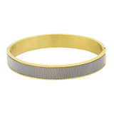 Mesh Stainless Steel 18K Gold Platinum Bangle Cuff Bracelet Men