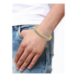 Mesh Stainless Steel 18K Gold Platinum Bangle Cuff Bracelet Men