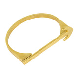 Designer Arrow 18K Gold Stainless Steel Bangle Cuff Kada Bracelet Men