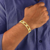 Cross 18K Gold Stainless Steel Bangle Cuff Kada Bracelet For Women