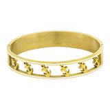 Anchor 18K Gold Stainless Steel Bangle Cuff Kada Bracelet For Women