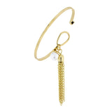 Delicate Dangling 18K Gold Brass Bangle Kada Cuff Bracelet Women