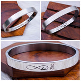 8mm Customized Personalised Laser Engraved Stainless Steel Gold Openable Bangle Cuff Kada For Men