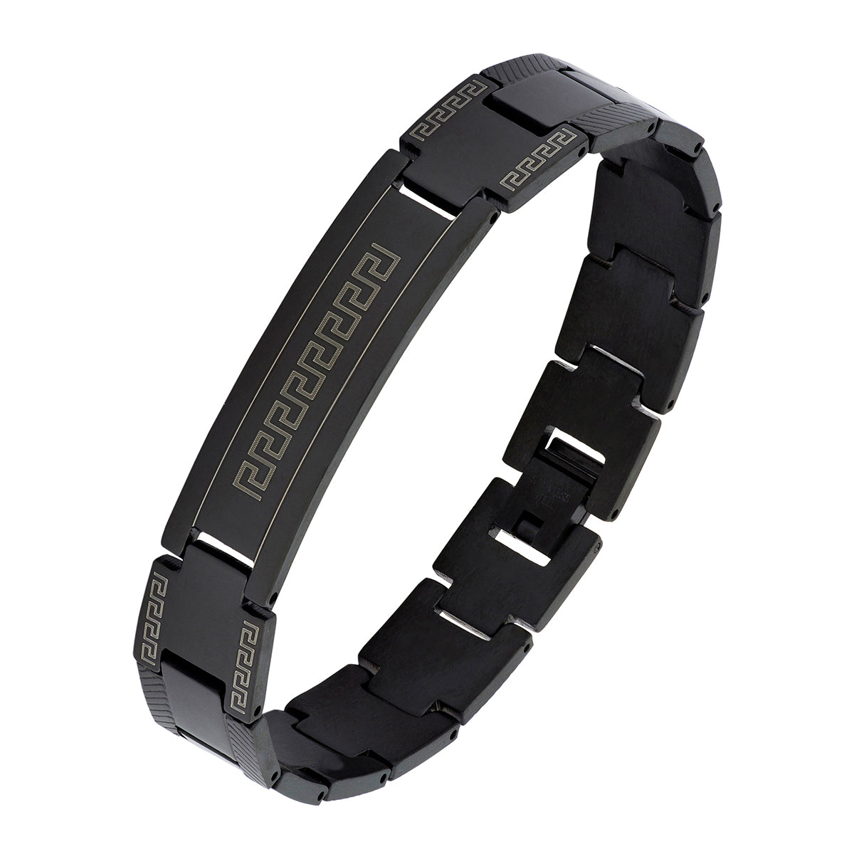 Stylish Designer Id Black 316L Stainless Steel Bracelet For Men