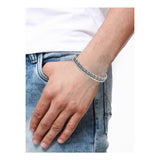 Stainless Steel Cz American Diamond Bangle Cuff Kada Bracelet Men