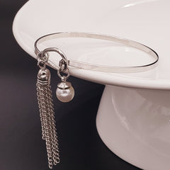 Stylish Delicate Dangling Brass Bangle Kada Cuff Bracelet Women Girls
