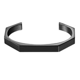 7mm Hexagon Personalized Engrave 316L Stainless Steel Cuff Kada Bangle For Men