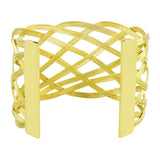 Wire Mesh Party Statement Gold Cuff Kada Bangle Bracelet For Women