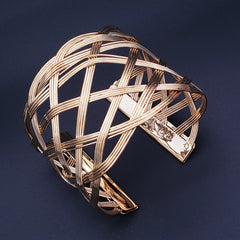 Wire Mesh Party Statement Gold Cuff Kada Bangle Bracelet For Women