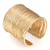 Party Statement Mesh 18K Gold Cuff Kada Bangle Bracelet For Women