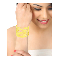 Waves Cuff Party Statement Mesh Gold Cuff Kada Bangle Bracelet Women