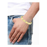 18K Gold 316L Stainless Steel Openable Kada Bangle Bracelet For Men