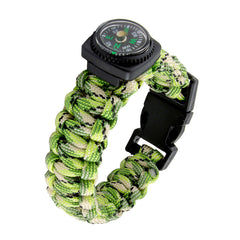 Green Compass Outdoor Camping Adventure Wrist Band Paracord Bracelet
