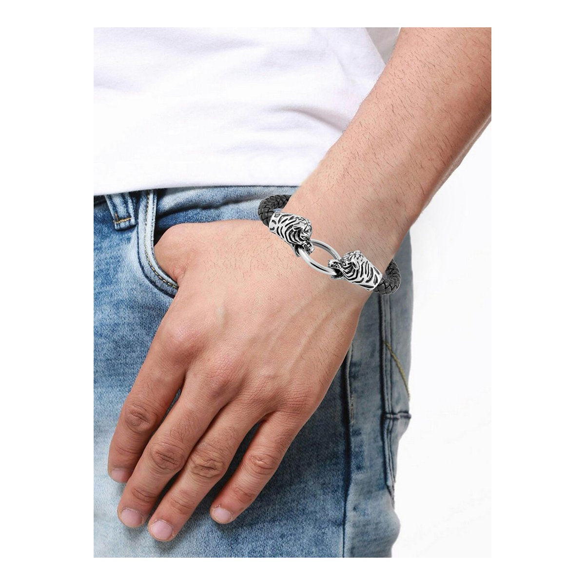 Buy Silver Lion Bracelet , Handmade Lion Head Bracelet , Chain Link Tag  Bracelet , Turquoise Stone Bracelet , 925k Sterling Silver Bracelet Online  in India - Etsy
