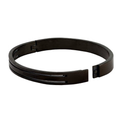 Designer Black Stainless Steel Kada Bangle Bracelet Men