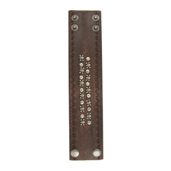 Skull Biker Punk Funky Brown Leather Wrist Band Bracelet Men
