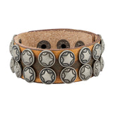 Star Slim Biker Funky Handcrafted Brown Leather Wrist Band Bracelet