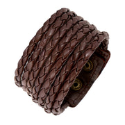 Stylish Rope Funky Genuine Handcrafted Brown Leather Bracelet Boys
