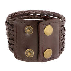 Stylish Rope Funky Genuine Handcrafted Brown Leather Bracelet Boys