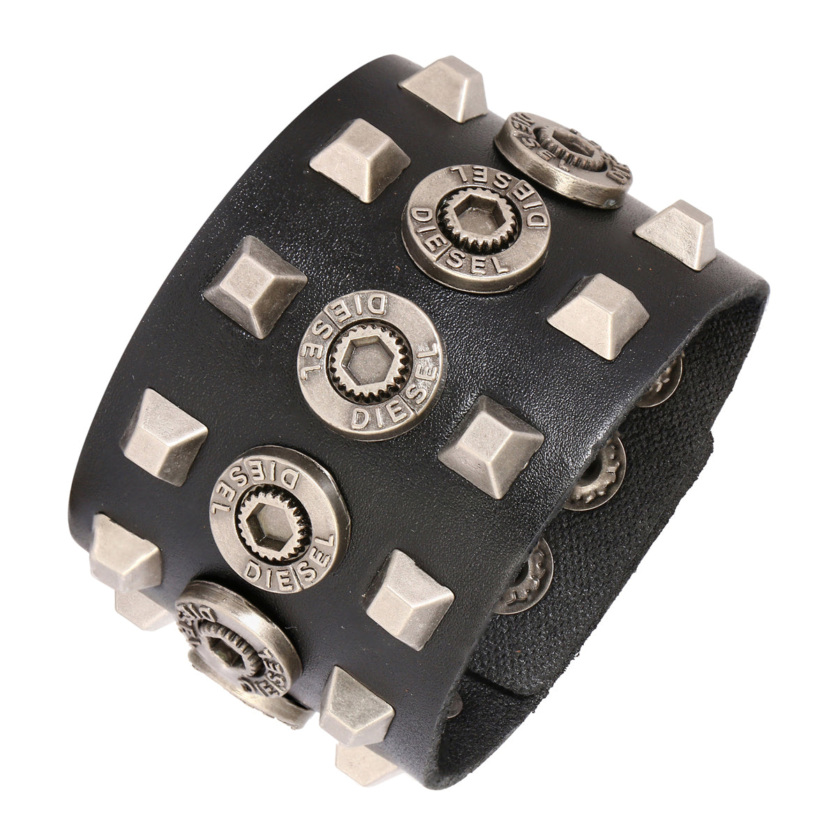Stylish Genuine Handcrafted Black Leather Bracelet For Men