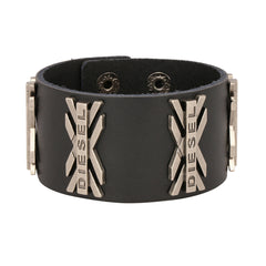 Stylish Funky 100% Genuine Handcrafted Black Leather Bracelet For Men