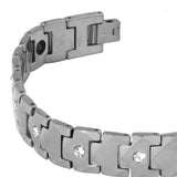 Premium Silver Tungsten Ceramic Cubic Zirconia Bracelet For Men