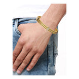 Rope 18K Gold Silver 316L Stainless Steel Kada Bracelet For Men