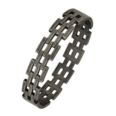 Stylish Italian Black 316L Stainless Steel Openable Kada Bracelet Men