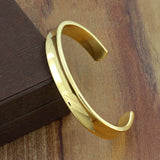 Glossy Gold 316L Stainless Steel Openable Cuff Kada Bracelet Men