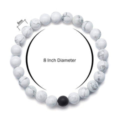 Howlite Lava Reiki Meditation Yoga Healing Beads Distance Bracelet