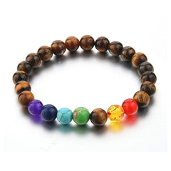 Chakra Reiki Healing Meditation Lava Tiger Eye Beads Distance Bracelet