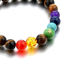 Chakra Reiki Healing Meditation Lava Tiger Eye Beads Distance Bracelet