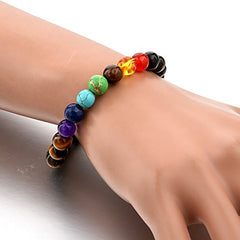 Chakra Reiki Healing Meditation Lava Tiger Eye Beads Distance Bracelet