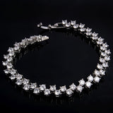 Tennis Glossy Silver Aaa Grade Cz American Diamond Bracelet Women