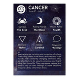 Cancer Constellation Zodiac Star Sign Leather Wrist Band Bracelet