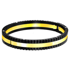 German Luxury Designer Black 18K Gold Solid Stainless Steel Men