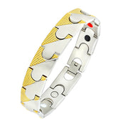 Stainless Steel Magnet Health Care Therapy Bio Energy Bracelet Men