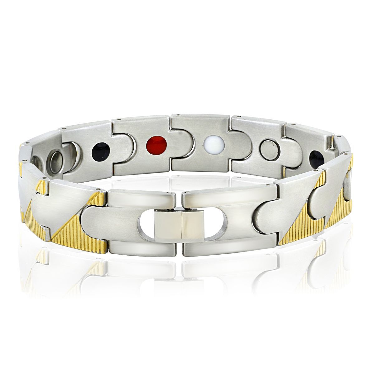 Stainless Steel Magnet Health Care Therapy Bio Energy Bracelet Men