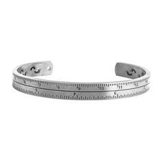 Printed Measurement Scale 316L Stainless Steel Bangle Cuff Kada Men
