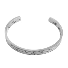 Printed Measurement Scale 316L Stainless Steel Bangle Cuff Kada Men