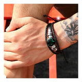 Sagittarius Constellation Zodiac Star Leather Wrist Band Bracelet