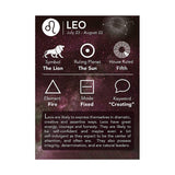 Leo Constellation Zodiac Star Leather Wrist Band Strand Bracelet